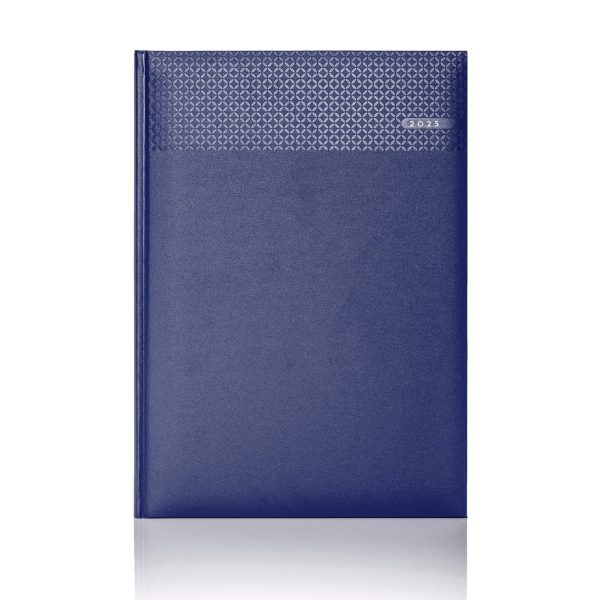 Matra A4 page daily diary in blue, printed with your logo to 1 position, 12-month format diary.