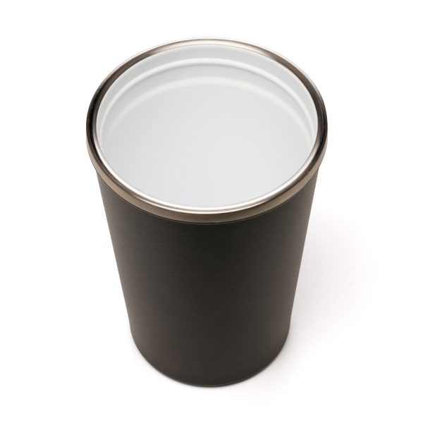 This sleek 350ml tumbler, made from recycled stainless steel with copper insulation and ceramic coated inner, features a flip-open sipper and silicone ring to prevent leaks. BPA and PVC-free, it's a premium choice for on-the-go use.