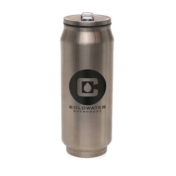 This 354ml can-shaped drinking bottle combines style and functionality with a unique design. Made from recycled stainless steel, it features a flip-up sipper straw, stainless steel lid, and a silicone seal to prevent spills. Perfect for on-the-go hydration with a fun twist!