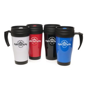 This 400ml Double Walled Recycled PP plastic Travel Mug features a black recycled PP plastic inner, a secure screw-on lid, and a matching recycled AS plastic sliding sipper. BPA and PVC-free, it's durable, convenient, and perfect for on-the-go use. Ideal for daily activities and outdoor adventures.