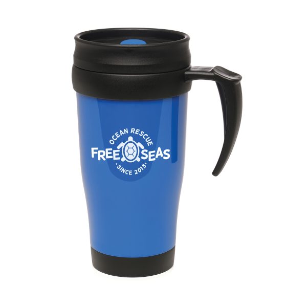 This 400ml Double Walled Recycled PP plastic Travel Mug features a black recycled PP plastic inner, a secure screw-on lid, and a matching recycled AS plastic sliding sipper. BPA and PVC-free, it's durable, convenient, and perfect for on-the-go use. Ideal for daily activities and outdoor adventures.