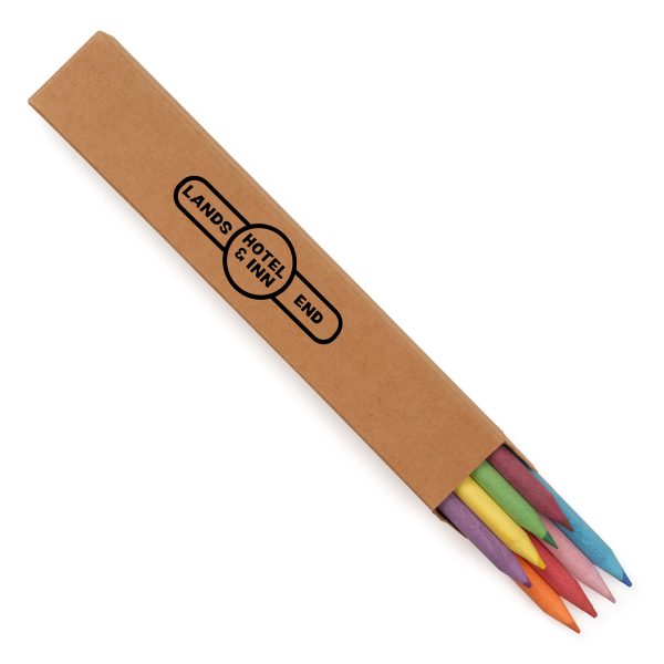 An 8-piece coloured pencil set each made from recycled paper, packaged in 350g recycled paper box. Suitable for sectors such as education, healthcare and hospitality.