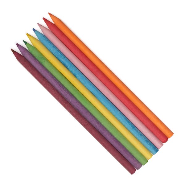 An 8-piece coloured pencil set each made from recycled paper, packaged in 350g recycled paper box. Suitable for sectors such as education, healthcare and hospitality.