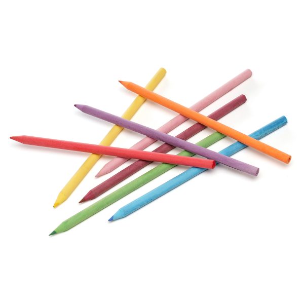 An 8-piece coloured pencil set each made from recycled paper, packaged in 350g recycled paper box. Suitable for sectors such as education, healthcare and hospitality.