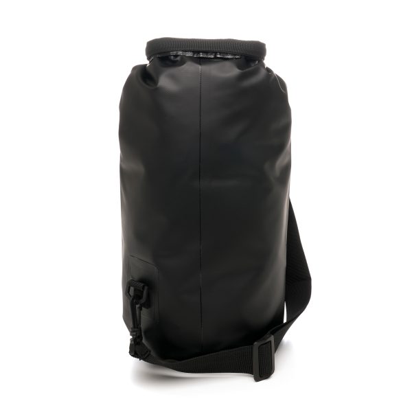 Waterproof dry bag crafted from durable polyester fabric, designed to keep your belongings securely airtight, featuring a detachable nylon shoulder strap for added convenience.