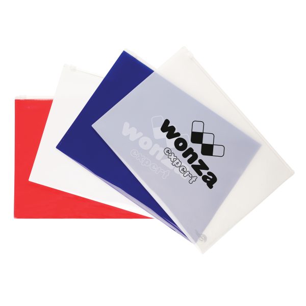 This promotional wallet is made from recycled PP, featuring a secure zip closure with matching PP zippers and puller. A perfect giveaway that combines functionality with recycled materials.