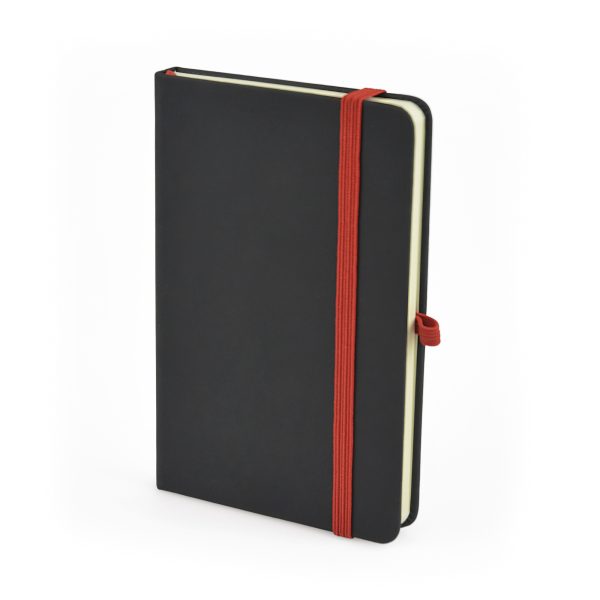 2-in-1 black A6 Mole Notebook with a matching Mole Mate Ball Pen, sourced to perfectly colour coordinate. (QS0766 + TPC982001)