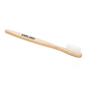 This bamboo toothbrush features a sleek bamboo handle and soft nylon bristles for a gentle yet effective clean. Packaged in an attractive kraft paper box, it’s made from widely recyclable materials, making it a practical and stylish promotional item for any brand. Perfect for giveaways or as part of a gift set, this toothbrush is a great addition to any personal care routine.