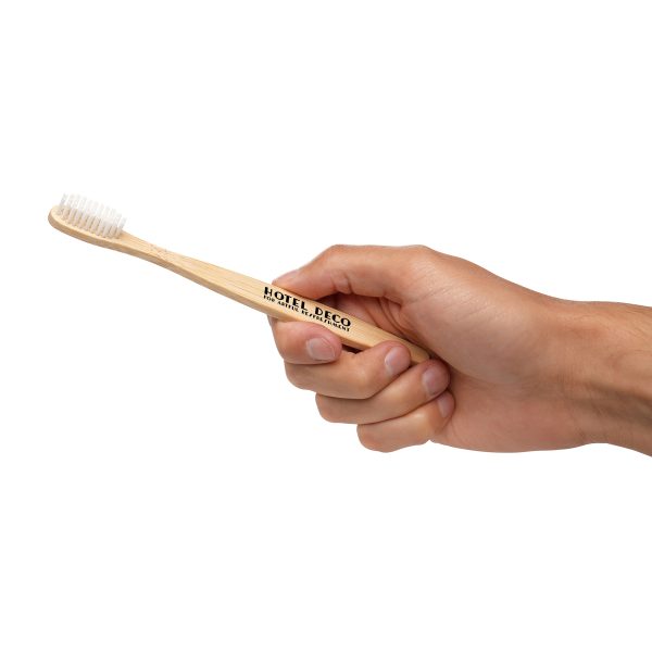 This bamboo toothbrush features a sleek bamboo handle and soft nylon bristles for a gentle yet effective clean. Packaged in an attractive kraft paper box, it’s made from widely recyclable materials, making it a practical and stylish promotional item for any brand. Perfect for giveaways or as part of a gift set, this toothbrush is a great addition to any personal care routine.