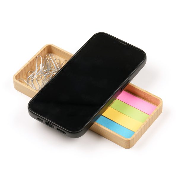 Combining a sleek phone holder, a wireless charging dock, and an organiser in one user-friendly design, it allows you to charge your devices while keeping your essentials neatly stored.