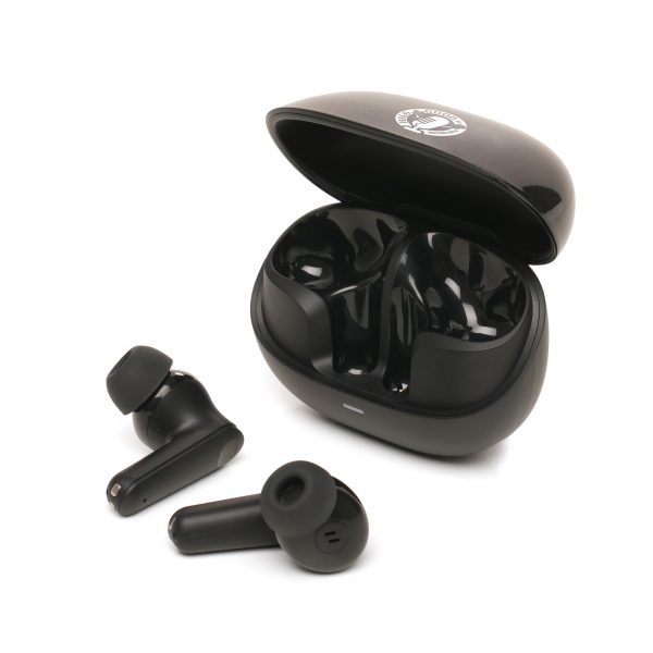 These premium 400mAh, noise cancelling Bluetooth earphones are designed with ABS plastic and electroplating for a sleek and durable finish. The quality earphones come in ABS plastic case with electroplating accents for safe storage.