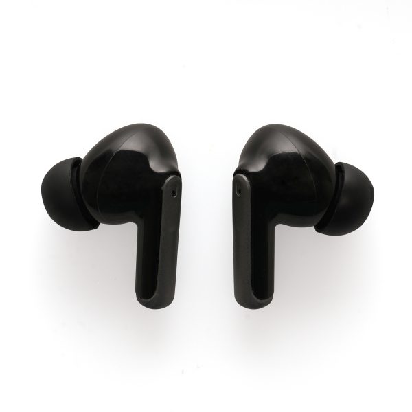 These premium 400mAh, noise cancelling Bluetooth earphones are designed with ABS plastic and electroplating for a sleek and durable finish. The quality earphones come in ABS plastic case with electroplating accents for safe storage.