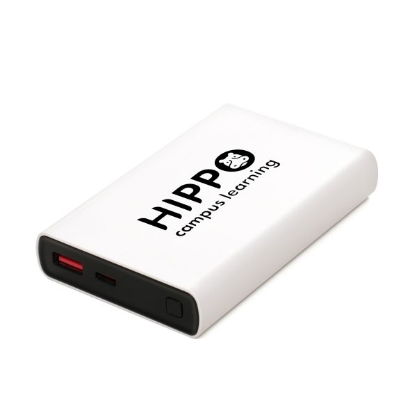 A 10000mAh high capacity wired power bank with TYPE-C input port. Supplied with a USB to TYPE-C cable for reliable charging, this power bank comes with recycled ABS shell and mid-frame.