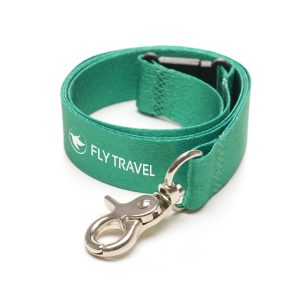 RPET Dye sub lanyard with chunky zinc alloy trigger clip. This chunky clip is a versatile and durable attachment used for securing and fastening items to lanyards or straps. Its lightweight yet robust construction makes it ideal for a wide range of applications, including attaching keys, identification badges, or small tools to lanyards for easy access and security.