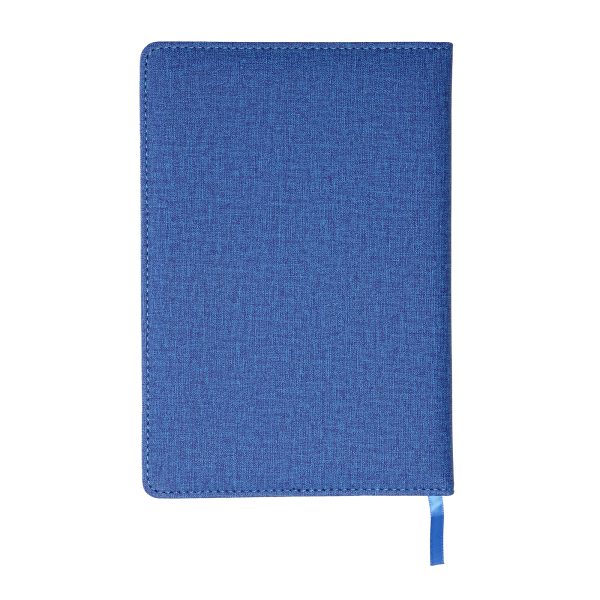 A5 PU notebook featuring a specially designed multi-use front pocket with elasticated sides – perfect for holding a mobile phone and business cards during a meeting! Includes 80 sheets of 80gsm lined paper and pen loop. The 9cm pocket offers a prominent position for your logo with a variety of branding options to choose from.